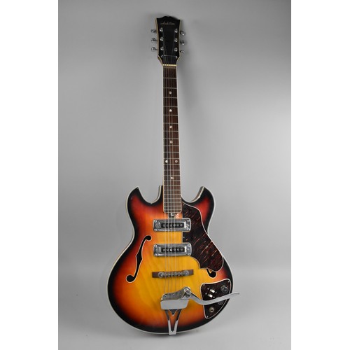 244 - An Audition Semi-Hollow Electric Guitar in Sunburst Finish