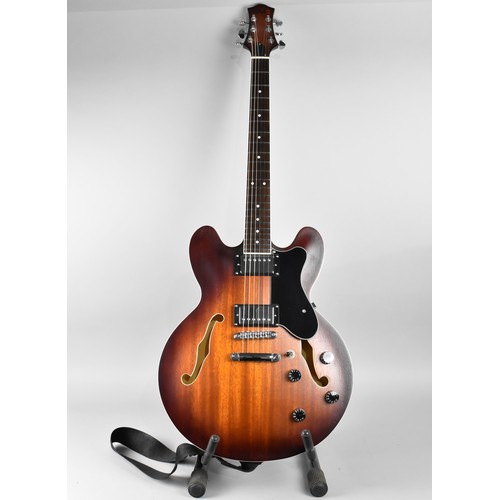 245 - An Ert E-335 Semi Hollow Electric Guitar in Tobacco Sunburst Finish