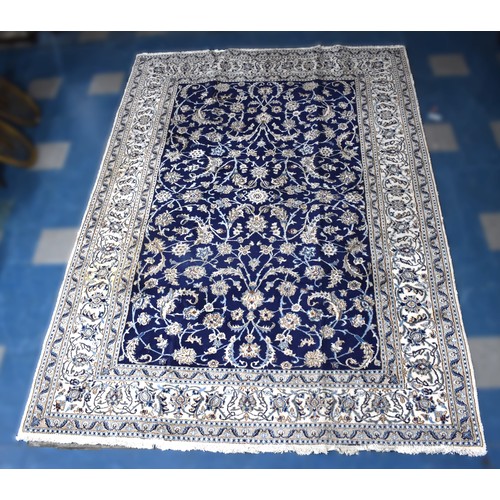 508 - A Fine Silk Nain Carpet, 349x246cm