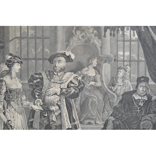 215 - A Framed Engraving After Hogarth, King Henry The Eighth-Anna Bullen, 36x44cms