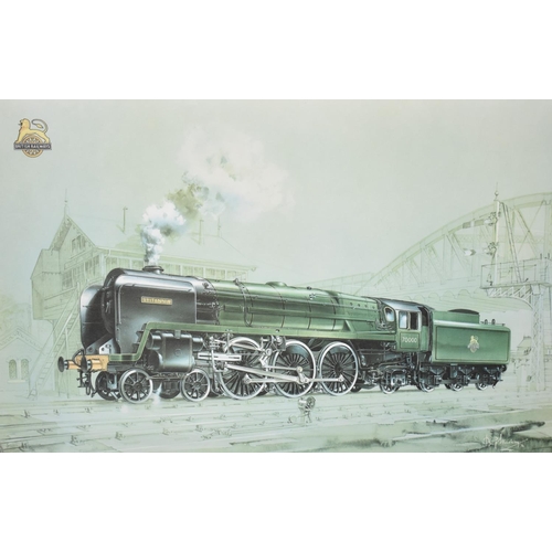 256 - A Set of Four Framed Prints of British Railway Locomotives, Each 56x35cms