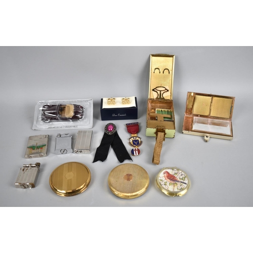 270 - A Collection of Various Vintage and Later Items to Comprise Ladies Art Deco Enamelled Powder Cases, ... 