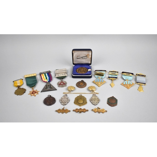 273 - A Collection of Various Enamelled Medals and Jewels for Masonic, Drivers Award, Worcestershire Eucha... 