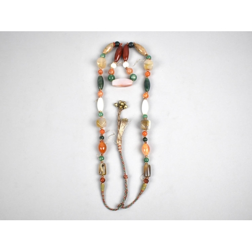 285 - A Far Eastern/Chinese Semi-Precious Stone Necklace With Various Precious Stone Beads to include Carn... 