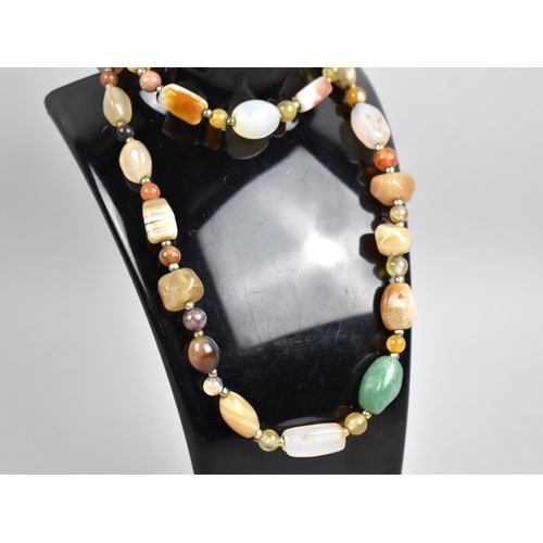 286 - A Far Eastern/Chinese Semi-Precious Stone Necklace With Various Precious Stone Beads to include Carn... 