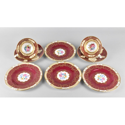 316 - A Collection of Crown Staffordshire Cabinet Cups and Saucers to Comprise Two Cabinet Cups (Pattern A... 