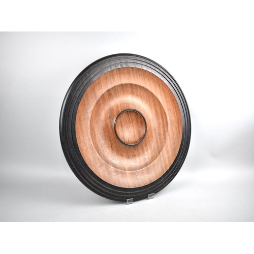 367 - A Large Turned Wooden Bowl with Grooved Sections, 45cm Diameter