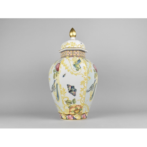 384 - A Large Spode Sumatra Limited Edition Vase and Cover, 290/1000, 38cm high