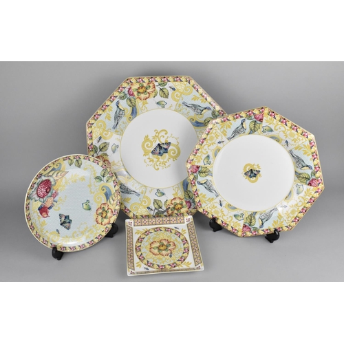 385 - Four Pieces of Spode Sumatra to Comprise Two Large Graduating Octagonal Platters, 34cm and 28.5cm, C... 