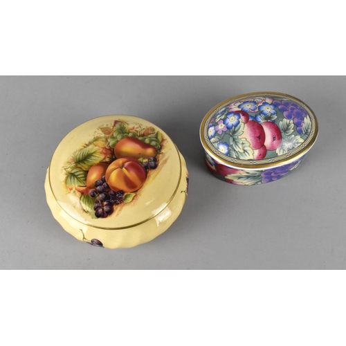 415 - An Aynsley Orchard Gold Lidded Box Together with a Royal Doulton Orchard Hill Oval Box