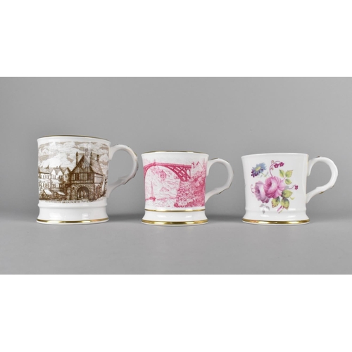 421 - Three Coalport Commemorative Tankards to Comprise Limited Edition European Architectural Heritage Ye... 