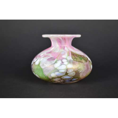 429 - A Small Studio Glass Vase of Squat Bottle Form, 7cms High, Possibly by Michael Harris and Elizabeth ... 