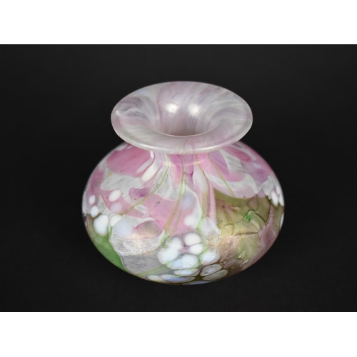 429 - A Small Studio Glass Vase of Squat Bottle Form, 7cms High, Possibly by Michael Harris and Elizabeth ... 