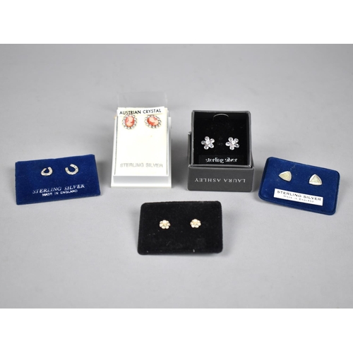 464 - A Collection of Various Sterling Silver and Other Stud Earrings to include Horseshoe Examples