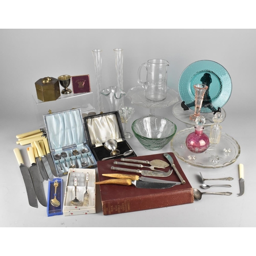 475 - A Collection of Various Glassware to comprise Vases, Stands Etc together with Various Metalwares