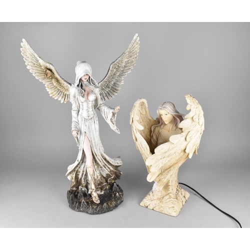 495 - Two Resin Angel Figures