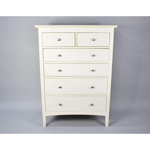 502 - A Modern Bedroom Chest of Two Short and Four Long Drawers, 86cms by 44cms by 121cms High