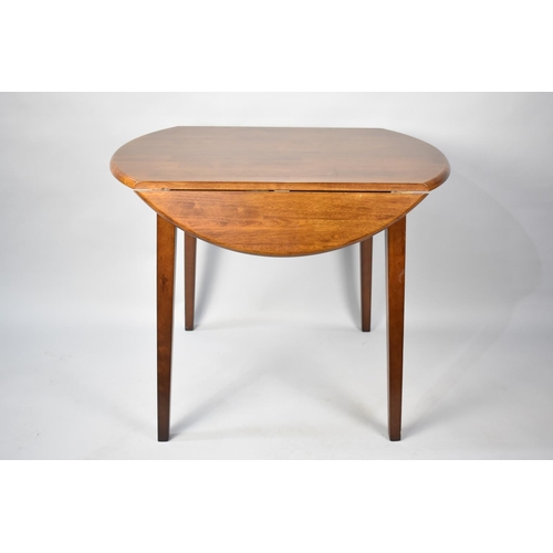 511 - A Modern Oak Framed Table with Short Drop Leaf on Square Tapering Supports, 90cms Wide