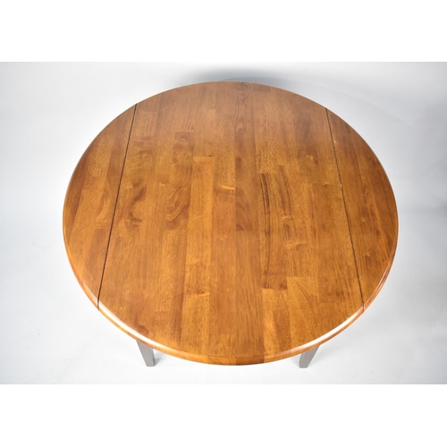 511 - A Modern Oak Framed Table with Short Drop Leaf on Square Tapering Supports, 90cms Wide