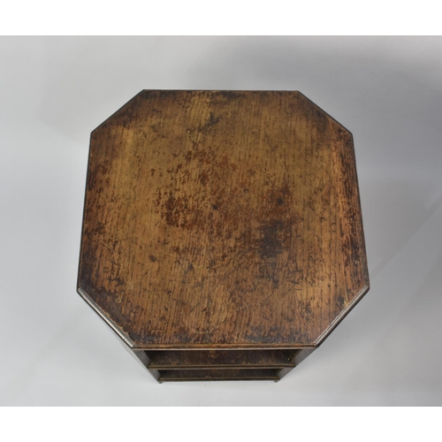 513 - A Mid 20th Century Oak Octagonal Occasional Table/Store, 45x46cms High