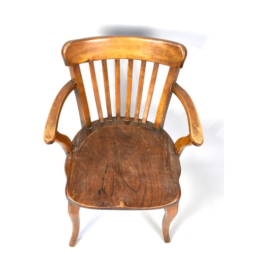 529 - An Oak Framed Tub Armchair