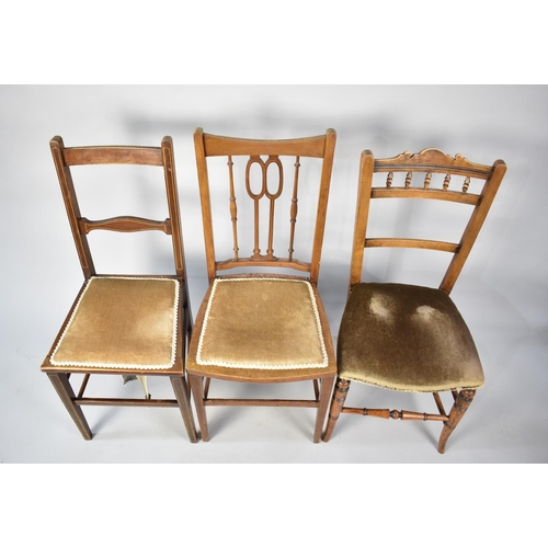 532 - Three Various Side Chairs to Include Two with String Inlay