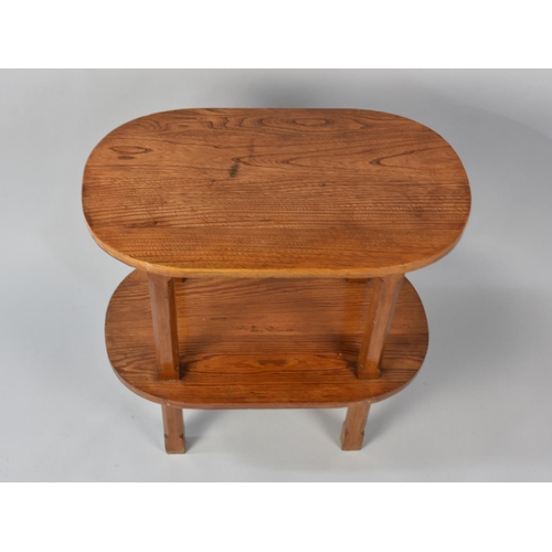 56 - A Modern Oval Two Tier Stand, 54cms Wide