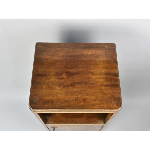 78 - A Mid 20th Century Walnut Bedside Cabinet, 35cms Wide