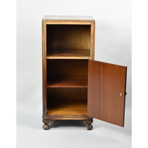 78 - A Mid 20th Century Walnut Bedside Cabinet, 35cms Wide