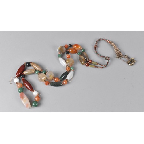 285 - A Far Eastern/Chinese Semi-Precious Stone Necklace With Various Precious Stone Beads to include Carn... 