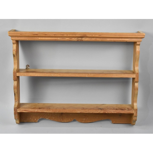 103 - A Modern Pine Three Shelf Unit, 68cms Wide