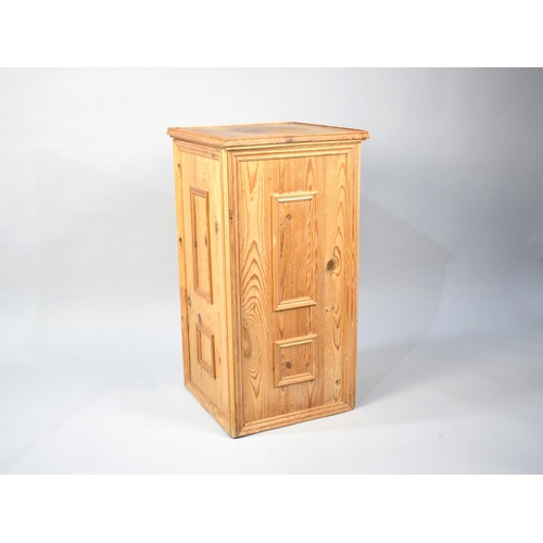 159 - A Late 20th Century Pine Tall Storage Box with Hinged Lid, 41cms Square and 79.5cms High