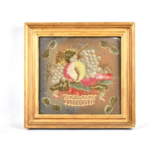 171 - A Gilt Framed Tapestry, Fruit, 24x23cms