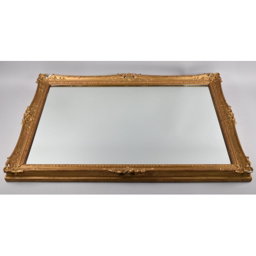 173 - A Mid 20th Century  Gilt Framed Rectangular Wall Mirror, 70x50cms Overall