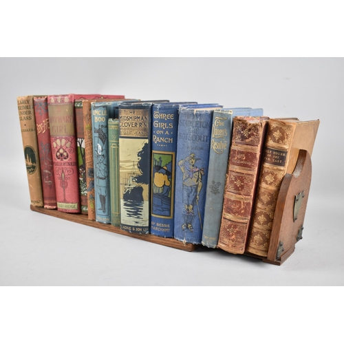 180 - An Edwardian Book Slide Containing Various 19th and 20th Century Books