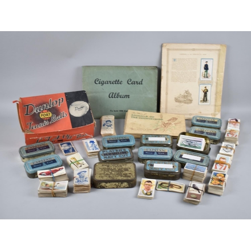 184 - A Collection of Various Vintage Cigarette Cards, Tins all containing large quantity of cigarette car... 