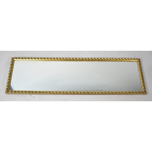 200 - A Mid 20th Century Gilt Framed Rectangular Dressing Mirror, 34.5cms by 116cms