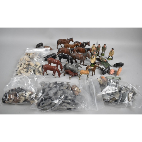 206 - A Collection of Various Metal Britains and Other Farm Animals and Figures