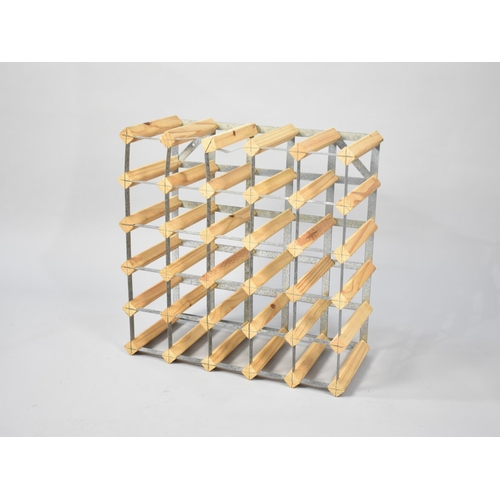 217 - A Modern 30 Bottle Wine Rack, 52cms Wide