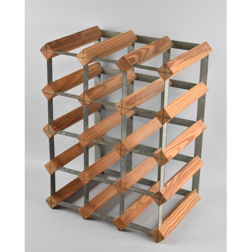 223 - A Fifteen Bottle Wine Rack, 33cms Wide