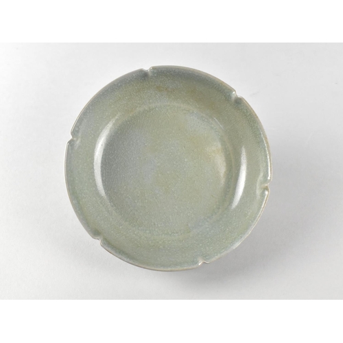 237 - A Celadon Brush Washer Dish, Three Spur Marks to Base, 14.5cm