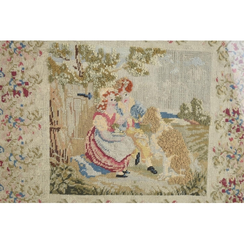 265 - A Framed Tapestry, Courting Couple, Subject 40cm Square