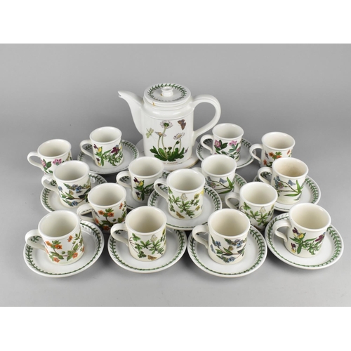 275 - A Collection of Portmeirion Coffeewares to Comprise Coffee Cans and Saucers and a Coffee Pot (Some C... 