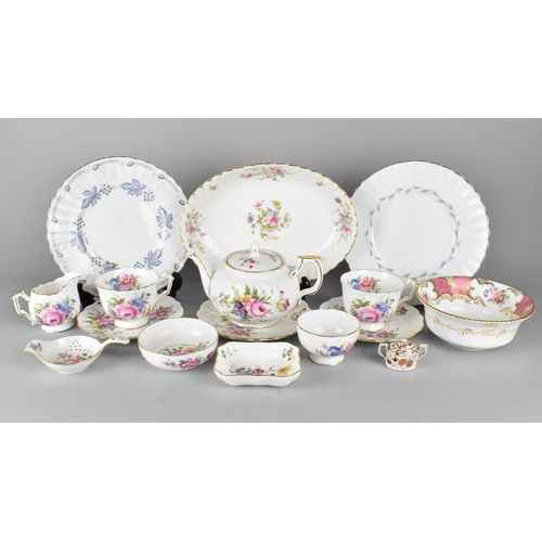 284 - A Collection of Various Ceramics to Comprise Royal Crown Derby Posies Dishes, Strainer, Miniature Ro... 