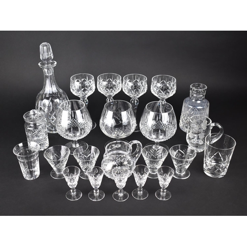 289 - A Collection of Various Cut Glass to Comprise Set of Four Stuart Hock Glasses, Stuart Brandy Balloon... 