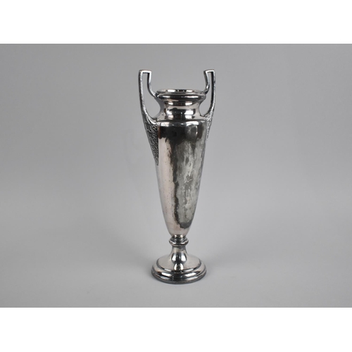 62 - An Early/Mid 20th Century Silver Plated Two Handled Vase, 29cms High