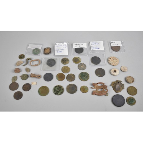 110 - A Collection of Various Coins, Buttons Etc, Found By Metal Detectorist