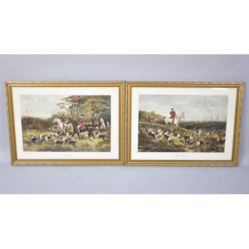 502 - A Pair of Gilt Framed Hunting Prints after Heywood Hardy, 