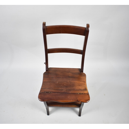 104 - A Mahogany Metamorphic Library Step Chair