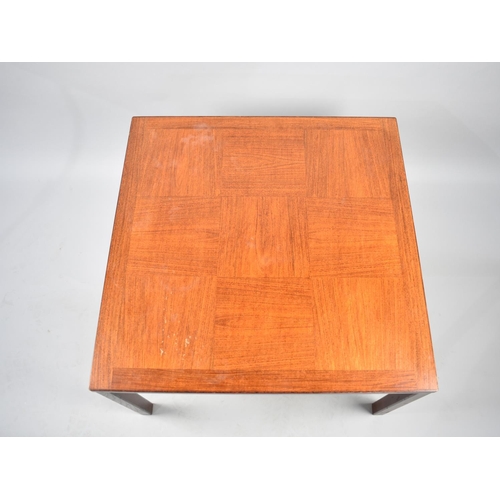 106 - A Modern Square Coffee Table on Square Support, 70cms by 70cms